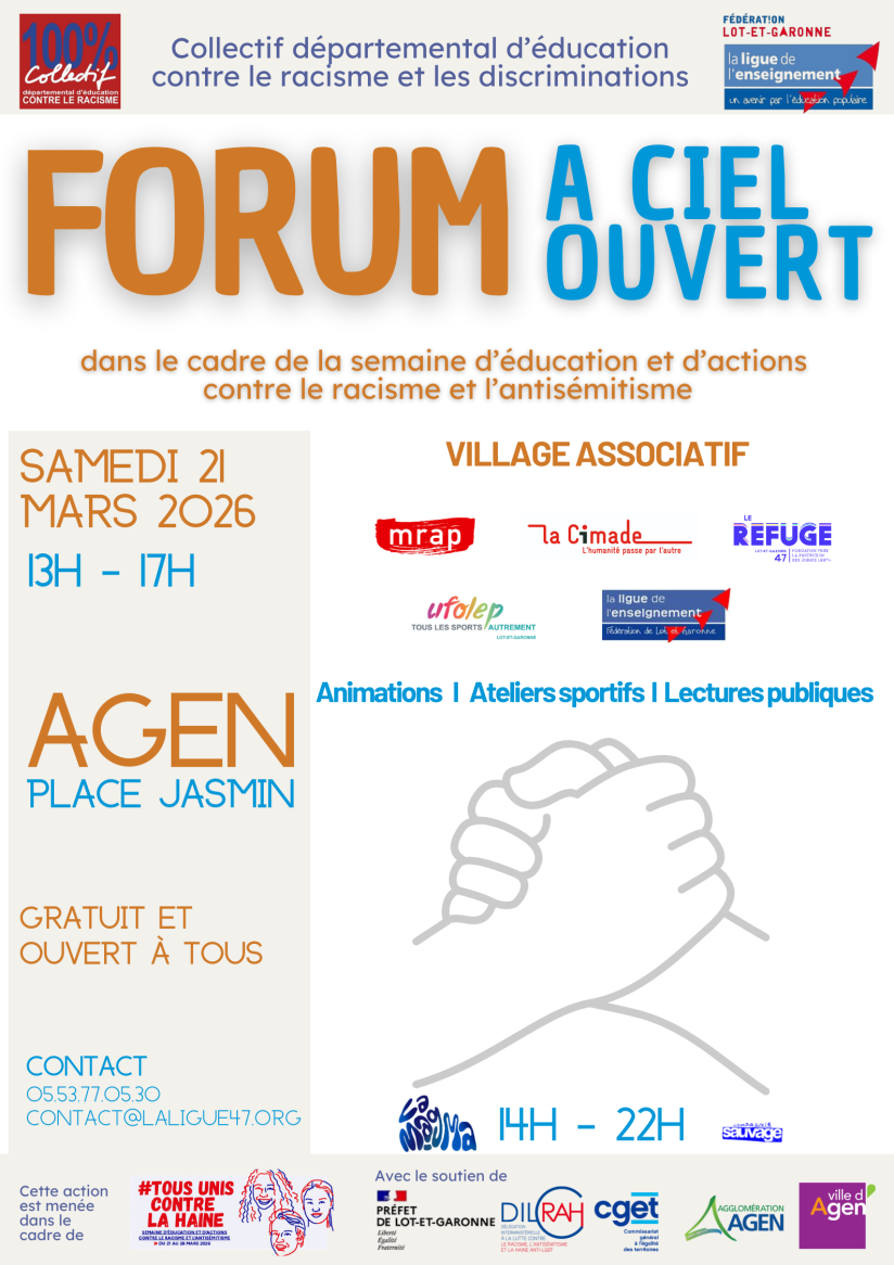 Affiche 100 Collectif Forum 21 mars 2026 