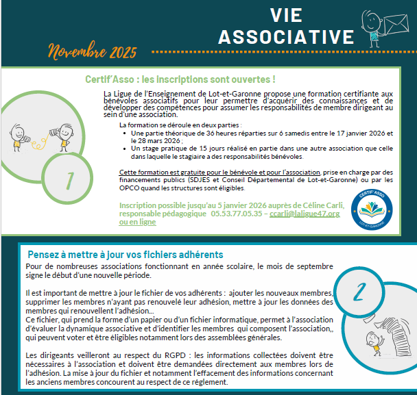 Lettre vie asso nov
