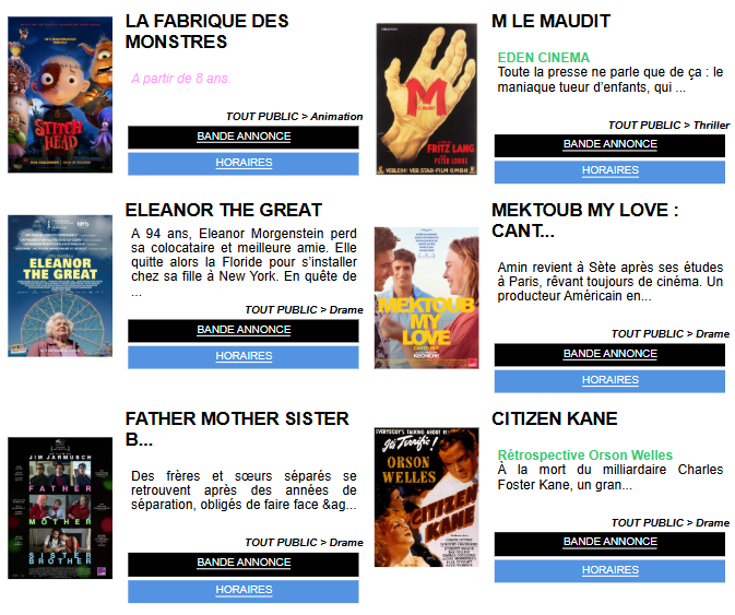 Montreurs janvier 2026