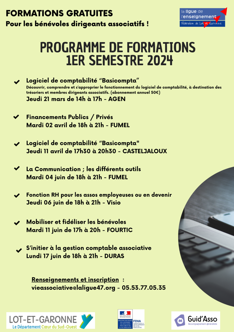 Programme formation 1er semestre 2024 