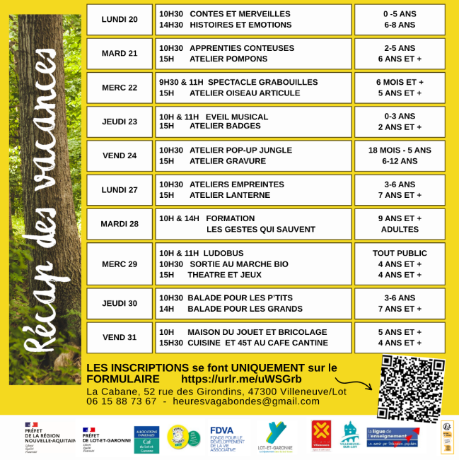 prog cabane octobre