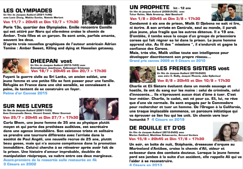 oeuvres audiard